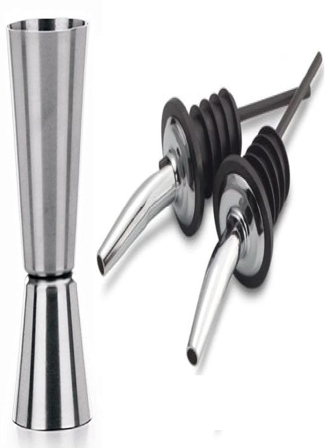 Dynore حامل أكواب طويل من الفولاذ المقاوم للصدأ من داينور، سعة 20 و40 مل، مع موزع نبيذ مزدوج - Image 1